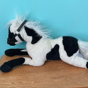 Vintage Passport Hug Fun Int’l Black and White Plush Horse Stuffed Toy